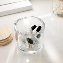 TAO9 perfume sample storage box desktop dressing table transparent glass cosmetics storage box dustproof finishing