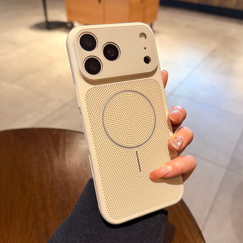 Suitable for Apple 17 Pro Max Phone Case, New 2026 Model, Peak White, Instantly Transforms into 17 Mesh Cooling, iPhone 16 Pro Max Full-Cover Magnetic, 15 Premium Feel, 14 Couple Style, 13 Super Popular Air Shell