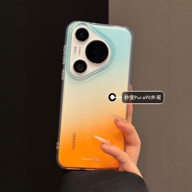Suitable for Huawei Pura90 Pro Max Phone Case, New Model 2026, Instantly Transforms into Pura90 Orange Sea Gradient Color, Pura80 Ultra Full-Cover High-End Feel, 70 Pro+ Super Stylish Protective Case for Couples