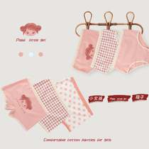 Korean version Childrens underwear Womens three-foursquare pure cotton cartoon CUHK girl full-cotton girl shorts flat corner baby little girl