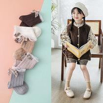 Girl Socks Pure Cotton Socks Spring Autumn Children Womens Babies Great Children Autumn Winter Girls Princess Butterfly Knot SILO SOCKS