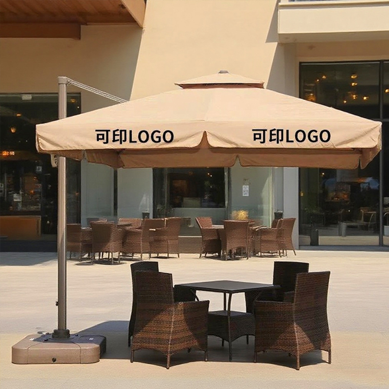 Outdoor Sunshade Umbrella, Leisure Coffee and Milk Tea Shop Advertising Tent, Commercial Stall, Courtyard Security Booth, Roman Umbrella