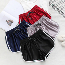 Korean version of high waist casual sports shorts Women summer loose running wide legs big size home pajama pants students thin hot pants