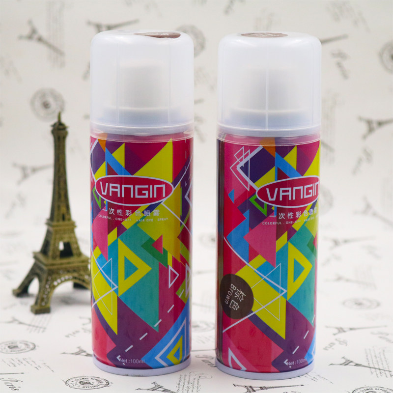 VANGIN Travel Pack Disposable Hair Dye Spray Color Hair Dye Hair Spray Lasting No Hair Wash Female Male