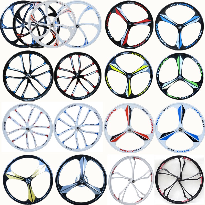 26 mountain bike integrated wheel set 20 24 inch magnesium alloy disc brake wheels three five six ten knife front and rear wheels