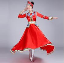 Mongolian dance costume womens new modern Mongolian ethnic style long skirt square dance suit costume adult clothes
