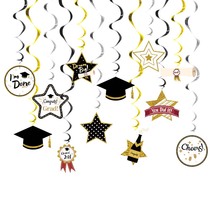 Kindergarten big class graduation party stage decoration We graduated banner pull flag graduation ceremony class layout