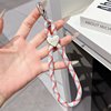 8mm Heart-Shaped Phone Lanyard Wrist Strap Short Hanging Rope High-End Chain Hand Strap Phone Chain Keychain Versatile