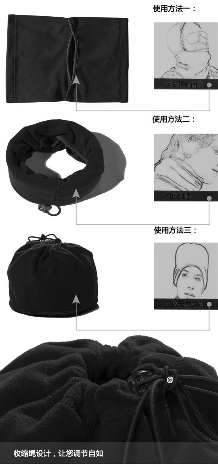 Lông cừu mũ dày mùa thu và mùa đông ngoài trời ấm hat riding windproof cổ áo CS mặt nạ mui xe cap bay tiger hat khăn rằn
