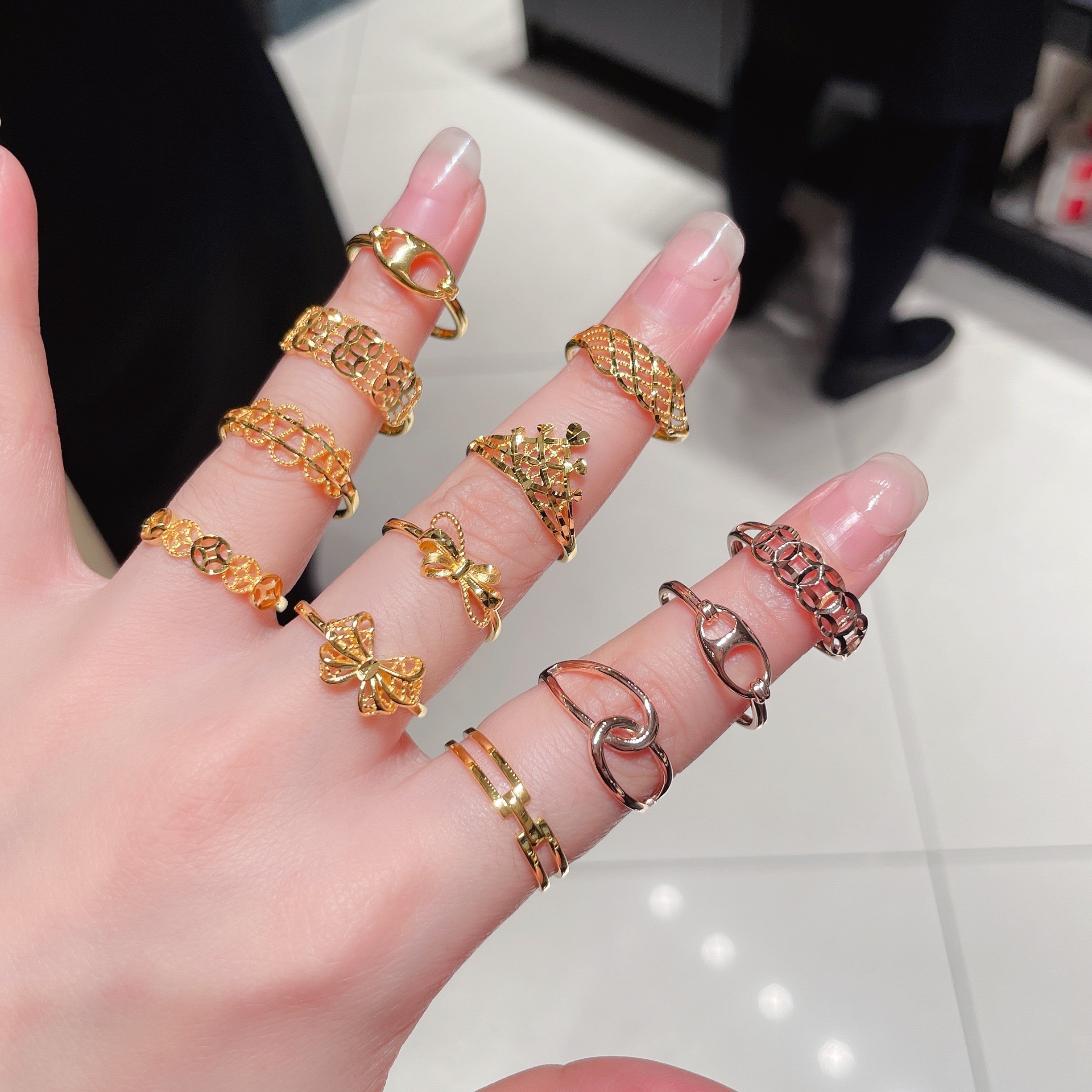 Direct sowing room ultra-connected platinum 950 18k gold bracelet handmade female fashion delicacy