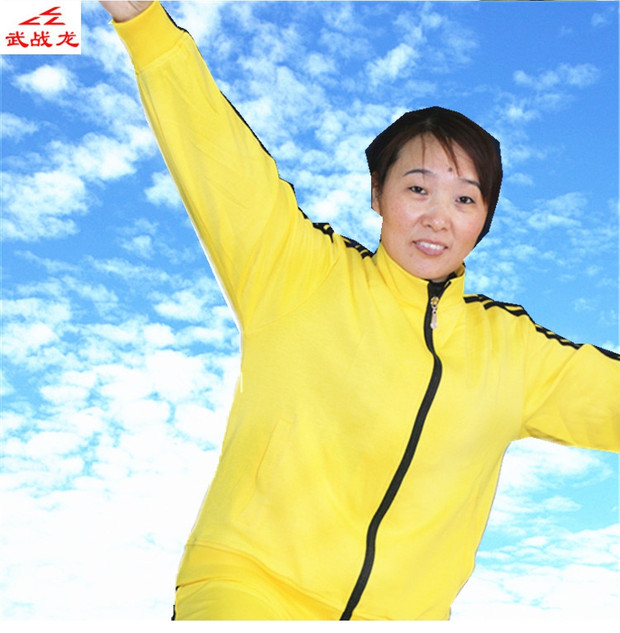 Wu Zhanlong quần áo võ thuật quần dài tay dây kéo đứng cổ áo Sanda quần áo Muay Thái Taekwondo chiến đấu thể thao chiến đấu găng tập boxing