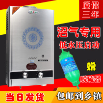 Desheng biogas water heater rural new energy low water pressure pure copper water tank special bath bath energy-saving accessories