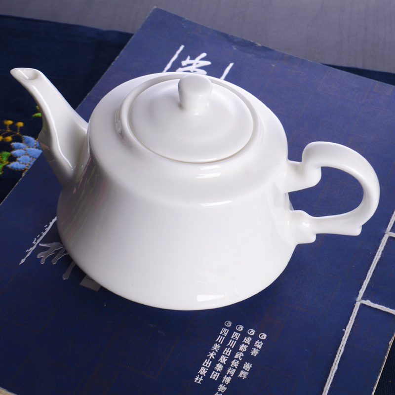 Simple pure white ceramic teapot home Tangshan bone china teapot tea set modern teapot tea maker