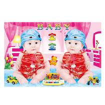 Cute Dragon and Phoenix baby doll poster male and female baby twin baby picture wall sticker pregnant woman prenatal education pictorial BB picture