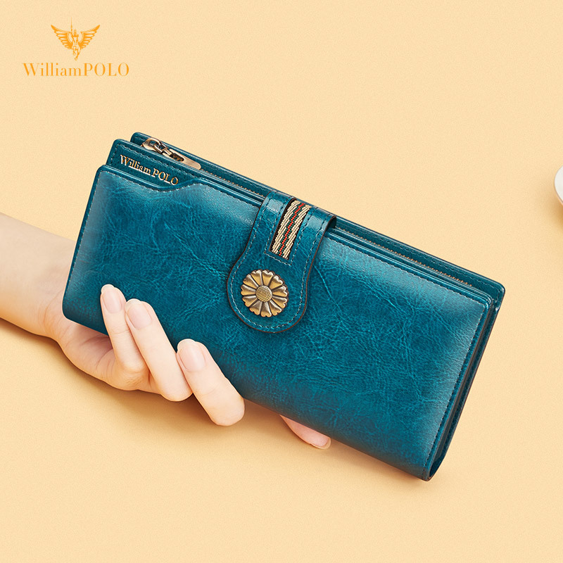Emperor Paul Genuine Leather Wallet for Women 2026 New Model Clutch Bag Women's Wallet Long Wallet Card Holder for Mom