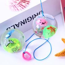 Creative Night Market Shine elastic Ball Gleaming Toys Fun with rope Crystal Ball Toys Childrens land showy source affordable