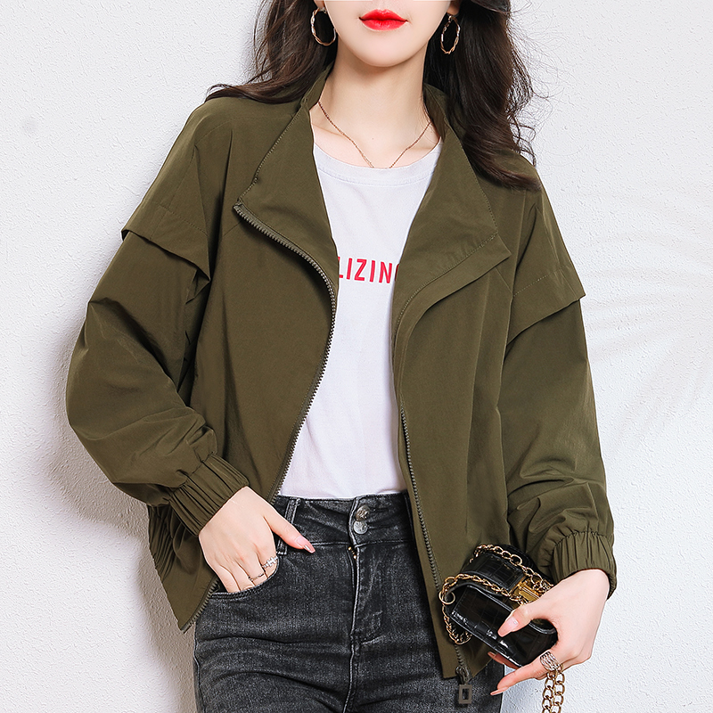 Foreign trade Original Order Italian Female Dress Cut outside Single-tailed Single Exit Little Subbaseball clothes Female jacket Conspicuble Jacket-Taobao