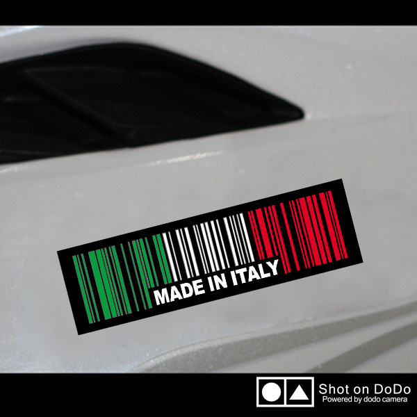 Italian bar code personality car stickers Fun creative motorcycle helmet decoration Body scratch occlusion waterproof sticker