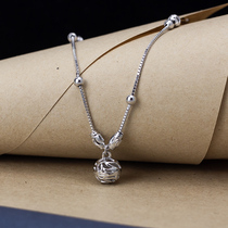 Baishi Yincheng fashion anklet Palace Bell sexy women 925 silver beads female style ancient anklet Palace opening