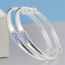 0 to 13 years old childrens silver bracelet 999 sterling silver bracelet baby silver bracelet female birthday gift year full moon