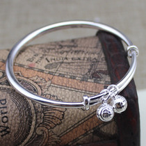 Baishi silver sincere baby silver anklet 999 foot silver foot ring with Bell children solid all-light sterling silver bracelet