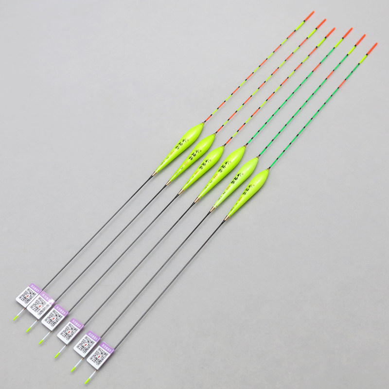 (Competing wind current) A02 nano float cloudy green tail two eyes bold tail eye-catching fish float set wild fishing buoy