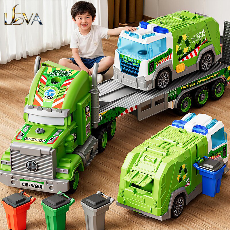 German Multifunctional Toy Children's Large Sliding Garbage Truck Play House Popular Educational Birthday Gift German Multifunctional Toy Children's Large Sliding Garbage Truck Play House Popular Educational Birthday Gift