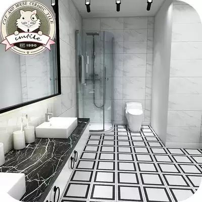 Nordic jazz white wall tile kitchen powder room balcony tile 300*600