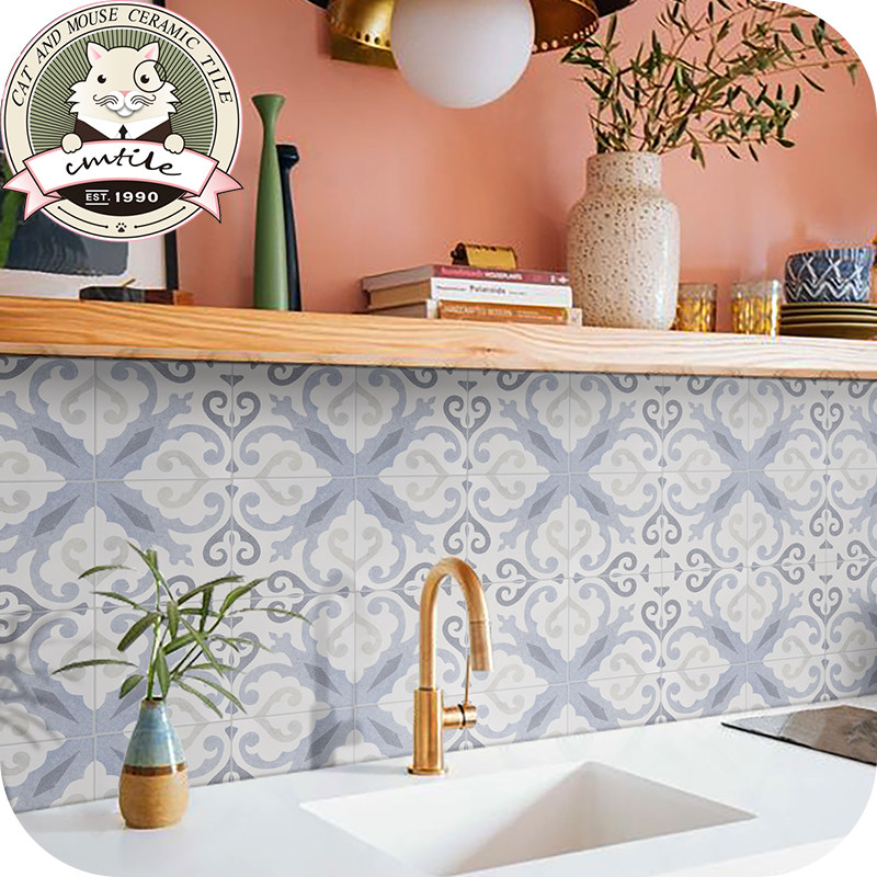 Total Porcelain Nordic Minimalist Retro Tile Living Room Bedroom bedroom Balcony Make-up Room Wall Brick floor tiles 200 * 200 Flower brick