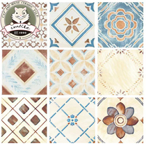 Hand-painted tile ground tile kitchen balcony bathroom small tile living room store background wall tile 200x200