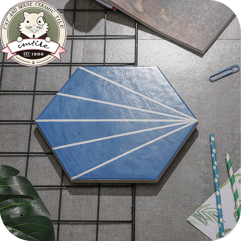 Nordic IKEA Six-Point Tile Modern Living Room Kitchen Ground Wall Tile Anti-Slide Wear-resistant Anti-Slide