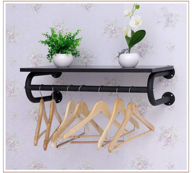Iron Art Women's Clothing Clothing Clothing Shelves Clothing Clothes Hanger Racks on Wall side hanging wall-mounted clothes racks