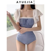 Swimsuit ladies 2021 New South Korean Inwind cover with slim conjoined sexy little breasts to gather hot springs to take a shower