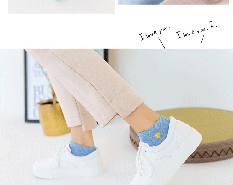 Vớ mùa hè vớ nữ nông miệng khử mùi cotton dễ thương cotton yêu phụ nữ vớ cotton thuyền vớ nữ mỏng mùa hè - Vớ sợi tre vớ nam khử mùi chống trượt