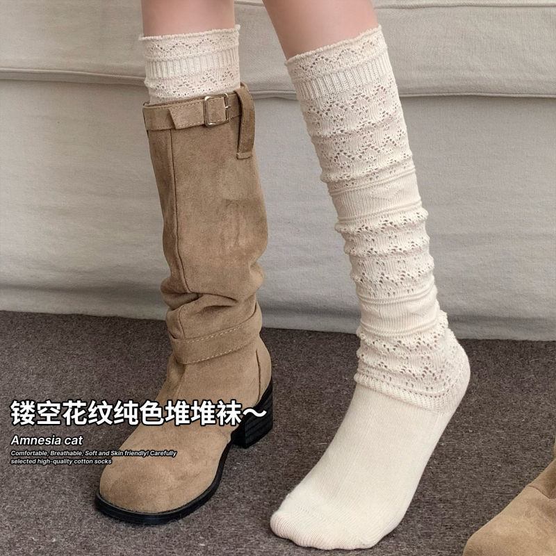 Lace Calf Socks for Women, Spring and Autumn, Pure Cotton, Japanese Retro Style, Warm Wool Long Socks, Suitable for Pairing with Long Boots, Slouch Socks Lace Calf Socks for Women, Spring and Autumn, Pure Cotton, Japanese Retro Style, Warm Wool Long Socks, Suitable for Pairing with Long Boots, Slouch Socks