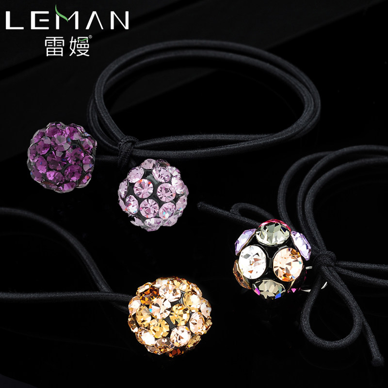 Hair Ring Hair Ring Head Decoration South Korea Brief Adult Hair Accessories Water Drill Hair Circles Leather Fascia Pan Hair Sweet And Small Fresh Hair Accessories