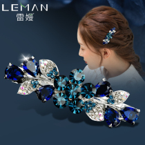 2020 new Korean rhinestone hairclip medium flower top clip small hair jewelry lady headgear spring clip
