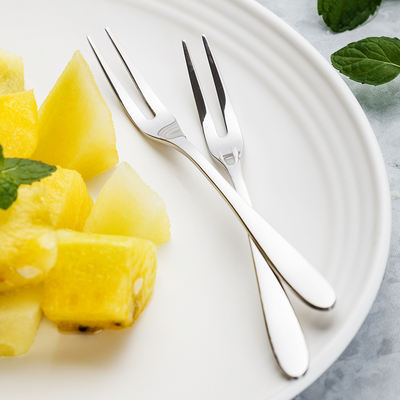 European-style 304 stainless steel fruit fork, home simple dessert small fork, fruit stick, fruit cake fork set