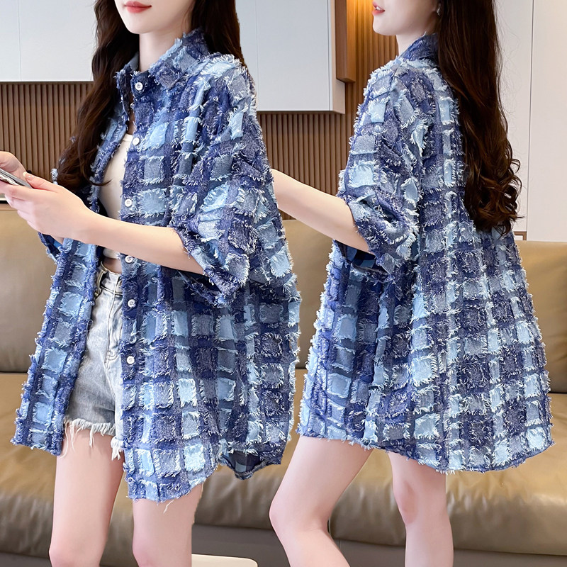 Oversized Sun Protection Shirt – Short Sleeve, Loose Fit, Unisex Summer Cover Up Jacket, Plus Size
