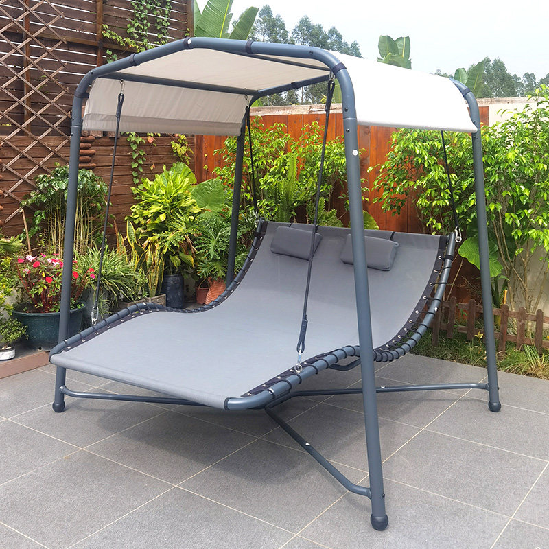 Swing Set Pendant Chair Mesh Red Outdoor Indoor Suspension Hammock Patio Garden Aluminum Alloy Casual Outdoor Outdoor Swing with Lying Bed