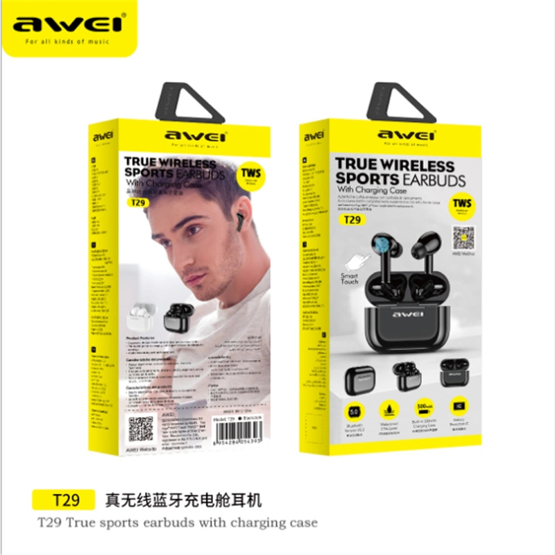 Awei/Wongwei T29Tws True Wireless Bluetooth Headset Jerry Smart Active Noise Reduction Mini Sports In-Ear Type