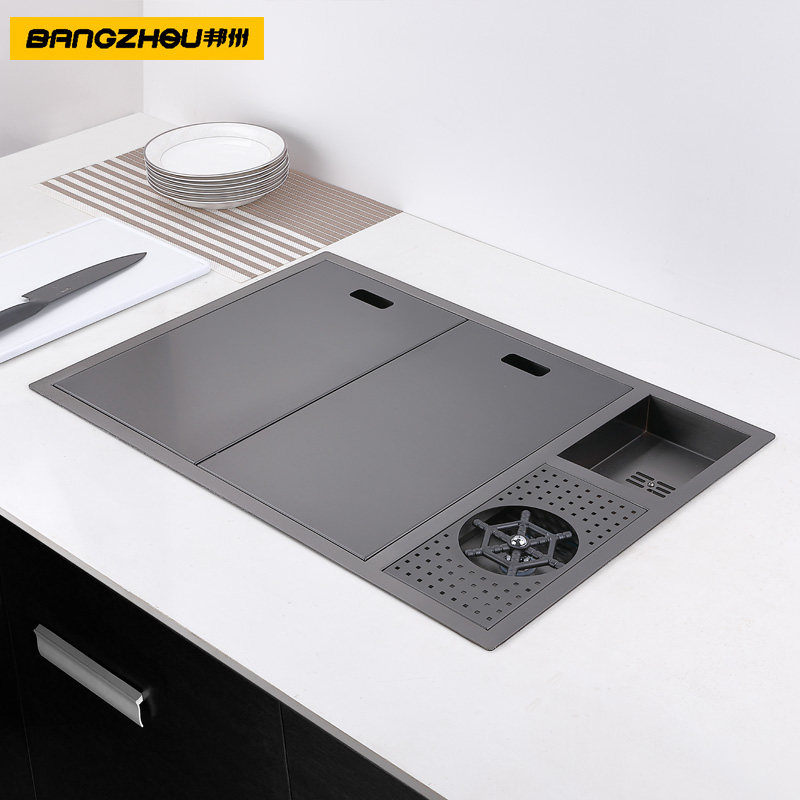 Black Creative Stainless Steel Manual Single Sink Single Single Single Single Single Single Single Single Single Single Single Single Single Washing