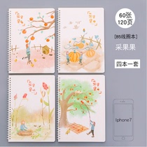 b5 hipster coil book creative notebook students with 16K coil book cartoon notepad stationery