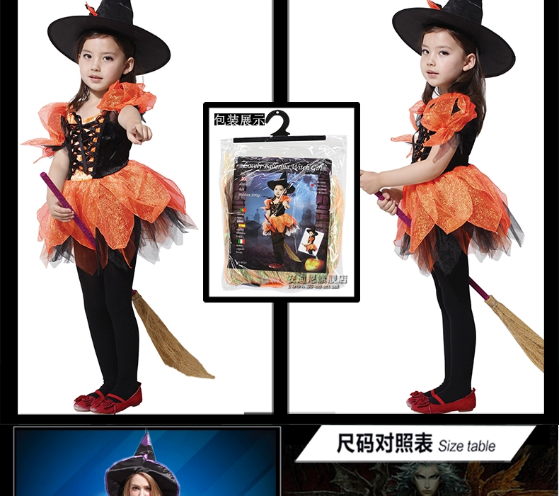 Halloween Trẻ Em Trang Phục Cosplay Phù Thủy Phù Hợp Với Váy Ma Thuật Phù Thủy Trình Diễn Trang Phục Cos Phù Thủy Trang Phục Dành Cho Nữ