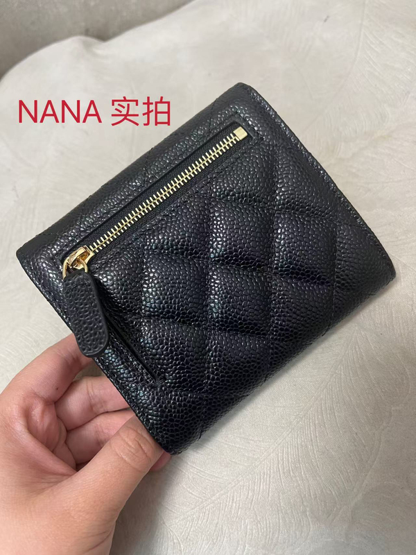 [Check the Real Shot of Nana] 70% off Short Wallet Goatskin Caviar Cowhide Women's Snap Wallet