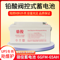  Luo Jun UPS power supply 6GFM-65 lead-acid maintenance-free battery 65AH 12V EPS DC screen battery