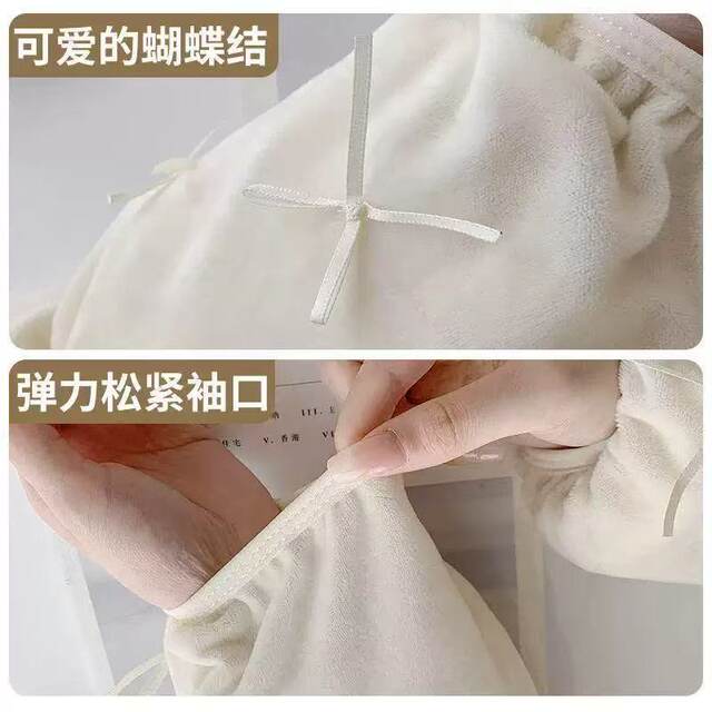 Cute bow sleeves for girls, versatile cotton sleeves, down jacket sleeves for work, anti-fouling and stain-resistant sleeve head ins