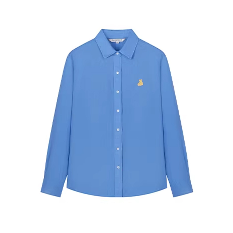 Teeine Little Bear Weeine New Summer Women's Embroidered Linen Polo Long-Sleeved Shirt Ttyw2624Cge Teeine Little Bear Weeine New Summer Women's Embroidered Linen Polo Long-Sleeved Shirt Ttyw2624Cge