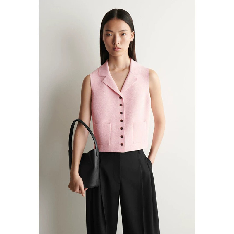 Cs Original Women's Clothing Slim Fit Notched Collar Vest Pink 2026 Summer New Product 1329858003 Cs Original Women's Clothing Slim Fit Notched Collar Vest Pink 2026 Summer New Product 1329858003