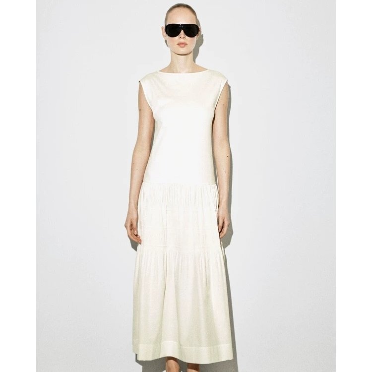 Cs Women's Clothing 2026 Summer New Product Standard Fit Simple Long Dress Off-White 1332975002 Cs Women's Clothing 2026 Summer New Product Standard Fit Simple Long Dress Off-White 1332975002